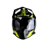 CASQUE CROSS DOUBLE ECRAN  MX ESCAPE NOIR / JAUNE FLUO 