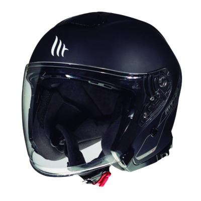 CASQUE JET MT THUNDER 3 SV DOUBLE ECRANS UNI NOIR MAT L