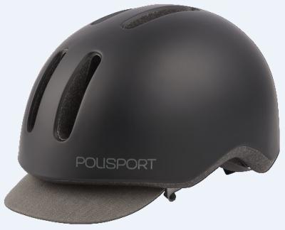 CASQUE CYCLISTE POLISPORT COMMUTER  NOIR ECLAIRAGE AR  