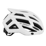 CASQUE VELO ADULTE GIST E-BIKE PLANET URBAN BLANC MAT IN-MOLD TAILLE 52-58 REGLAGE MOLETTE 212GRS - ECLAIRAGE INTEGRE