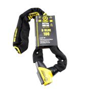 ANTIVOL VELO CHAINE A CLE D7 X 1.000M AUVRAY R BLOC NOIR / JAUNE SERRURE INTEGREE