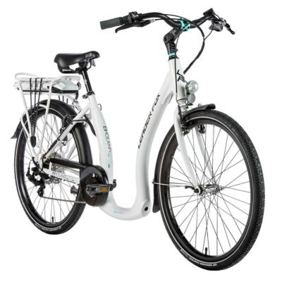 VELO ELECTRIQUE CITY LEADER FOX 26" BLANC MAT