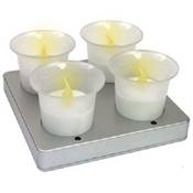 4 BOUGIES A LEDS LUMINEUSES RECHARGEABLE