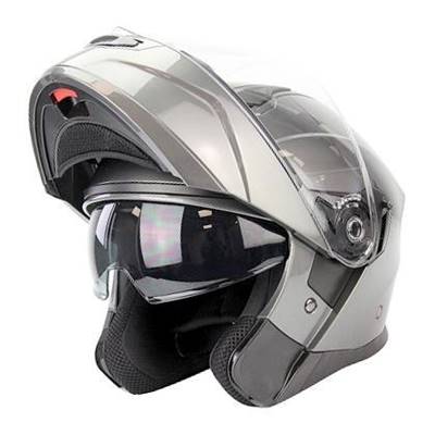 CASQUE MODULABLE NOEND DOUBLE ECRAN GRIS TITANE 