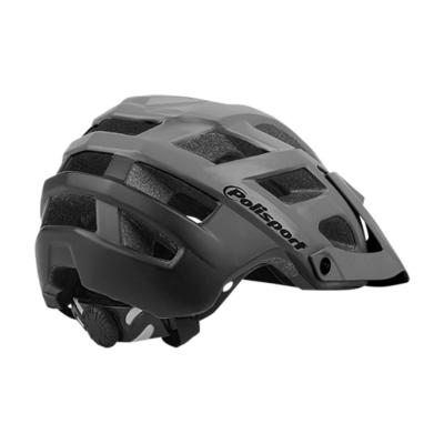 CASQUE VTT POLISPORT E3 GRIS FONCE / NOIR MAT IN-MOLD AVEC REGLAGE OCCIPITAL 55 / 58