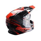 CASQUE CROSS DOPPLER NOIR / ROUGE VERNI L