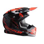 CASQUE CROSS DOPPLER NOIR / ROUGE VERNI L