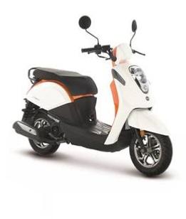 SCOOTER SYM MIO 50 I BLANC/ORANGE E4