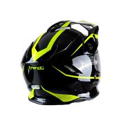 CASQUE CROSS DOUBLE ECRAN  MX ESCAPE NOIR / JAUNE FLUO 