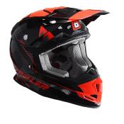 CASQUE CROSS DOPPLER NOIR / ROUGE VERNI L