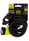 ANTIVOL VELO SPIRAL A CLE D12 X 1.80M AUVRAY CITY NOIR / JAUNE 