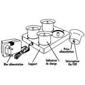 4 BOUGIES A LEDS LUMINEUSES RECHARGEABLE