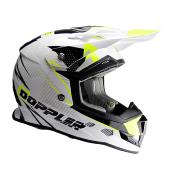 CASQUE CROSS DOPPLER BLANC / JAUNE / NOIR 