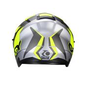 CASQUE JET DOUBLE ECRAN TRENDY  KAMAK GRIS / JAUNE MAT