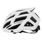 CASQUE VELO ADULTE GIST E-BIKE PLANET URBAN BLANC MAT IN-MOLD TAILLE 52-58 REGLAGE MOLETTE 212GRS - ECLAIRAGE INTEGRE