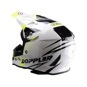 CASQUE CROSS DOPPLER BLANC / JAUNE / NOIR 