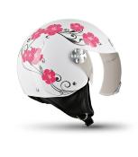 CASQUE JET NAU N350 PANDORA BLANC/ROSE 