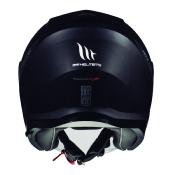 CASQUE JET MT THUNDER 3 SV DOUBLE ECRANS UNI NOIR MAT L