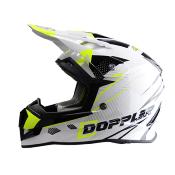 CASQUE CROSS DOPPLER BLANC / JAUNE / NOIR 