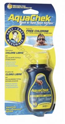 TESTEUR AQUACHEK JAUNE CHL+PH+ALKA C/12